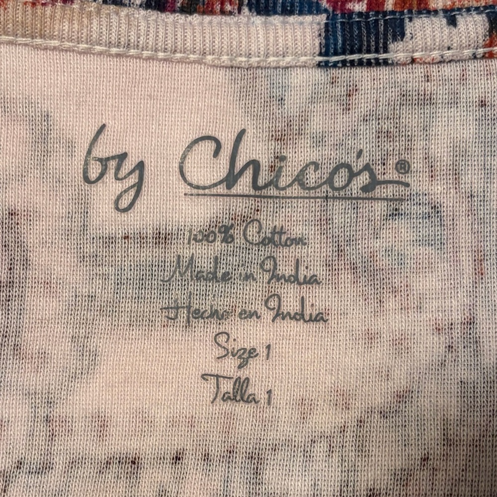Chico's Multicolor Paisley Long Sleeve Top - Picture 4 of 5